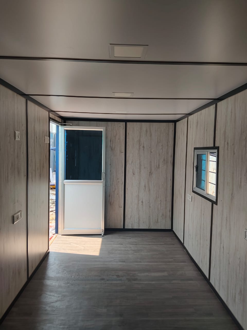 Container home in mountain setting